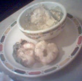 jellied eels, as seen through my camera phone